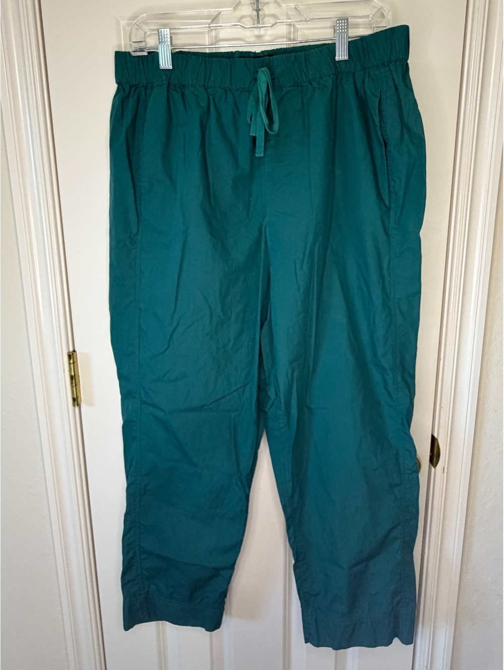 Quince 100% Organic Cotton Poplin Pants in Garden Green size large